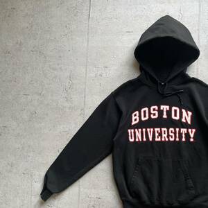 champion チャンピオン カレッジロゴ BOSTON プルオーバー パーカー ブラック S