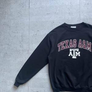 champion チャンピオン カレッジロゴ TEXAS A&M クルーネック スウェット トレーナー ブラック M