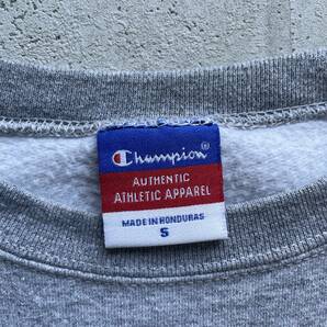 champion チャンピオン ワッペン カレッジロゴ WAYNE STATE クルーネック スウェット トレーナー グレー Sの画像7