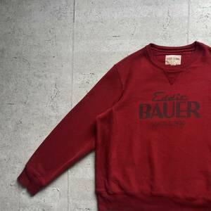 vintage ヴィンテージ 90's カレッジロゴ BAUER クルーネック スウェット トレーナー レッド XXL