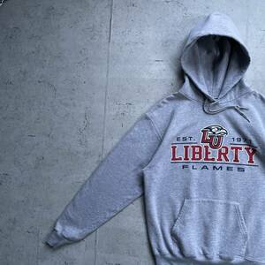 champion チャンピオン カレッジロゴ LIBERTY プルオーバー パーカー グレー M