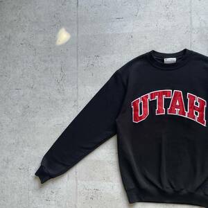 champion チャンピオン カレッジロゴ UTAH クルーネック スウェット トレーナー ブラック S