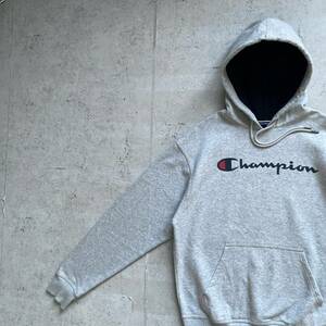 champion チャンピオン プリントロゴ ワンポイントロゴ プルオーバー パーカー グレー M