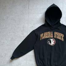 champion チャンピオン カレッジロゴ FLORIDA STATE プルオーバー パーカー ブラック L_画像1