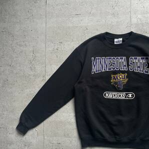 champion チャンピオン カレッジロゴ MINNESOTA STATE クルーネック スウェット トレーナー ブラック Mの画像1