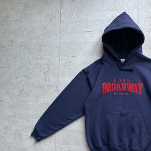 JERZEES ジャージーズ カレッジロゴ BROADWAY プルオーバー パーカー ネイビー S