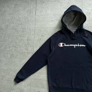 champion チャンピオン プリントロゴ ワンポイントロゴ プルオーバー パーカー ネイビー Mの画像1