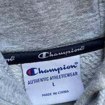 champion チャンピオン ワンポイントロゴ プルオーバー パーカー グレー L_画像7