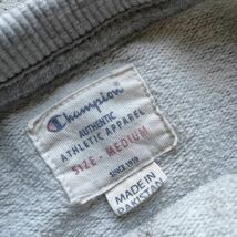 champion チャンピオン ワンポイントロゴ クルーネック スウェット トレーナー グレー M_画像6