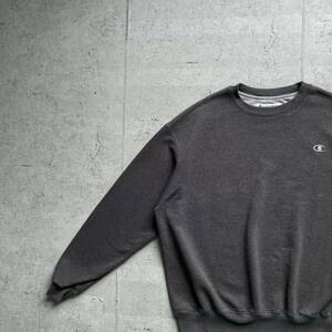 champion チャンピオン ワンポイントロゴ クルーネック スウェット トレーナー チャコールグレー XL