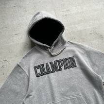 champion チャンピオン プリントロゴ プルオーバー パーカー グレー M_画像3