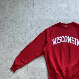 vintage ヴィンテージ 90's SIGNATURE WISCONSIN クルーネック スウェット トレーナー レッド S