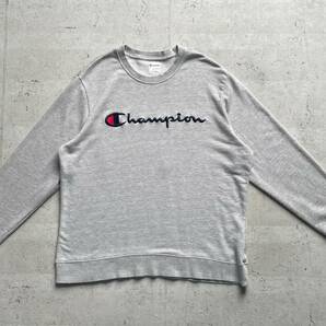 champion チャンピオン ワンポイントロゴ クルーネック スウェット トレーナー グレー XLの画像2