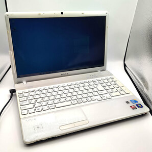 天板横割れ 他動作未確認 ジャンク品 SONY VAIO PCG-71211N ホワイト ノートパソコンの画像1