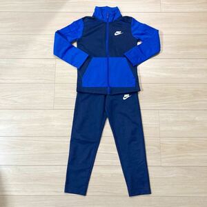 NIKE Nike jersey Zip up top and bottom set setup XS size blue navy child clothes Kids 