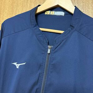 MIZUNO ミズノ ピステ サイズO XL ナイロン ハーフジップ トレーニングウエア ネイビー 紺色 ジャケットの画像2