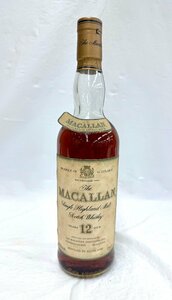 ★送料別★MACALLAN マッカラン 12年 旧ラベル 750ml 43％ ウイスキー 古酒 (未開封）EA2286