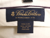 ブルックスブラザーズ コットン チノ パンツ メンズ 36 34 / Brooks Brothers ツータック スラックス ストレート チノパン 裾ダブル カーキ_画像7