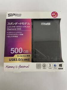 SP シリコンパワー ポータブルHDD 500GB Diamond D05 初期化済み SP500GBPHDD05S3T