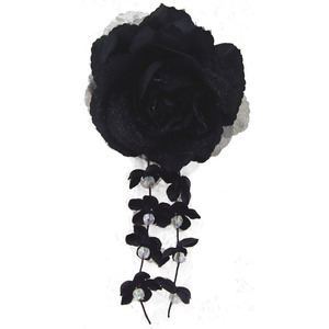  Japanese style corsage rose swaying ... small flower decoration black 7p-5 lady's go in . type graduation ceremony wedding stylish 