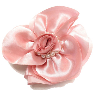  corsage kochou Ran manner satin cloth gloss .. pearl attaching pink 8n-02 formal lady's wedding stylish 