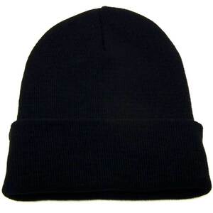 ニットキャップ コットン ニット帽 黒 ブラック ビーニー 春夏 綿 ぴったりフィット knit-1237-20