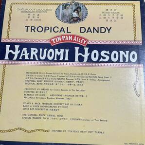 細野晴臣 トロピカル ダンディー Tropical DANDY LP レコードの画像2