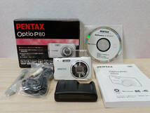 13257-01★美品★ペンタックス/PENTAX コンパクトデジタルカメラ Optio P80 ホワイト★_画像1