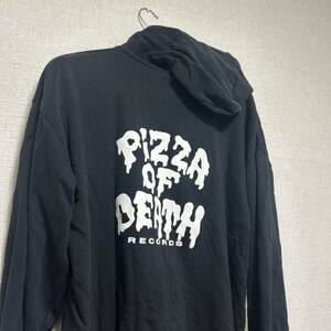 ★激レアタグ★ pizza of death パーカー　ブラック　XLサイズ