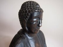 明治 大正時代 木彫り阿弥陀如来坐像23ｃｍ 鎌倉大仏 仏教 仏像_画像4