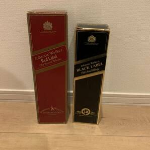 JOHNNIE WALKER RED BLACK LABEL ジョニーウォーカー 赤ラベル 黒ラベルウィスキー 1000ml 750ml43% 未開栓 スコッチ ブラック レッドの画像1