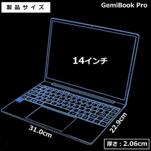 【新品/未使用】CHUWI GemiBookPro (セレロン9世代+SSD256GB+RAM12GB)★Win10 Home(Win11にアップグレード可能)★14型 カメラ USB-C WiFi-6の画像5