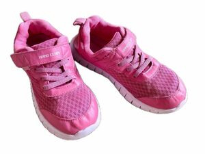 21 キッズ　ピンク　洗い替え　靴　運動靴　