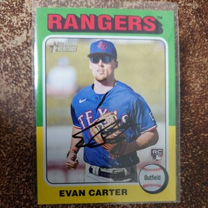 MLB 2024 Topps〈EVAN CARTER〉RC ルーキー heritage テキサス・レンジャーズ ②