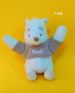 《中古》　Pooh くまのプーさん　ぬいぐるみ　キーホルダー　キャラクター　ボールチェーンなし　ミニサイズ　オフホワイト