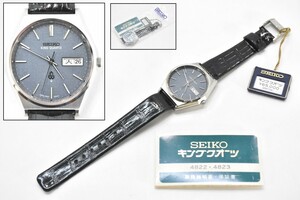 デッドストック SEIKO セイコー KING QUARTS キングクォーツ 4823-8050 メンズ 腕時計 デイデイト ラウンド 稼働品 タグ RK-416S/201