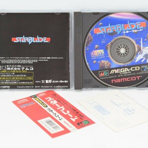 MCD メガCD スターブレード STARBLADE 帯 取説 ハガキ付 動作品 namcot ナムコ シューティング MEGACD セガ ゲーム ソフト /MD RL-399T/000の画像2