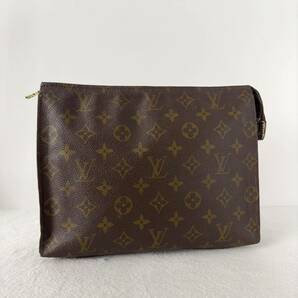 1円〜★LOUIS VUITTON ルイヴィトン モノグラム ポッシュトワレット26 M47542 LV セカンドバッグ ポーチ クラッチバッグ ブラウン pvcの画像1