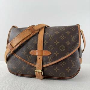 1円〜★LOUIS VUITTON ルイヴィトン ソミュール30 ショルダーバッグ モノグラム フラップ M42256 ブラウン メッセンジャーバッグ 茶色 5