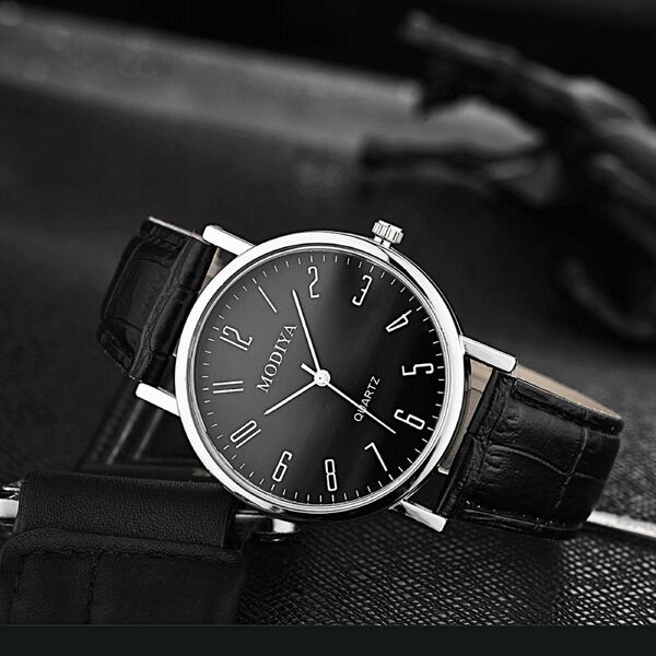 腕時計 ビジネス おしゃれ クオーツ シンプル 見やすい文字盤　ギフト 腕時計 黒文字盤