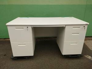 [ unused damage goods ] Trusco Nakayama ( stock ) TRUSCO system desk with both sides cupboard 2 step |3 step 1400X700XH700 TRD-1470A-23