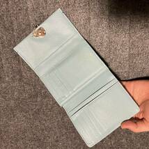 【LANVIN en Bleu】 ロシェ Lファスナー 3つ折り財布 / 牛革_画像7