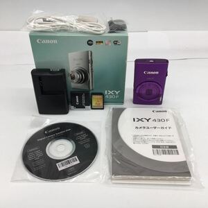 Canon IXY 430F コンパクト デジタル カメラ パープル 1600万画素 Wi-Fi SDカード4GB・説明書・充電器・バッテリー付属 動作確認済