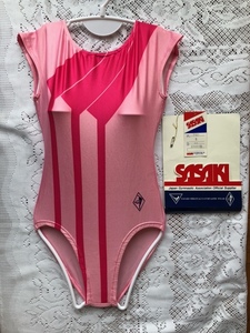  rare!! have on 1 times. ultimate beautiful goods!! prompt decision in case freebie great number!!! SASAKI( Sasaki sport )1986 year catalog publication goods print pattern rhythmic sports gymnastics Leotard size S