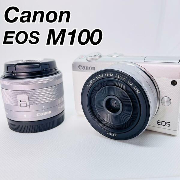 キャノン　デジカメ　EOS M100 ダブルレンズ　PC2276 Canon