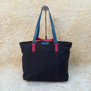 Paul Smith ポールスミス 2way トートバッグ ハンドバッグ マルチカラー オシャレ配色 A4収納可能 肩掛け可能 ペットボトル収納可能の画像2