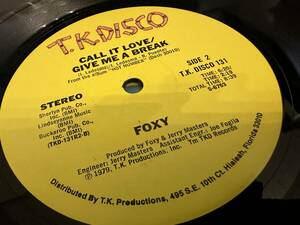 12”★Foxy / Hot Number / Call It Love / Give Me A Break / ダンス・クラシック！！