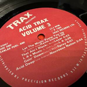 LP★Acid Trax Volume 3 / シカゴ・アシッド・ハウス・クラシック！Kevin Irving / Nouveaux Nation / Trax Acid Band / Kevin Irvingの画像2