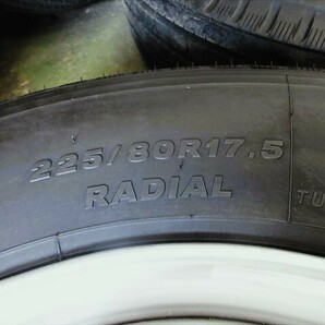 送料無料 新車外し 225/80R17.5 BS R115 23年 17.5×6.00 再塗装 6本 フォワード レンジャー ファイター等 4トン車の画像4