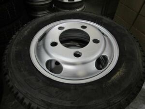 送料無料　新車外し　205/75R16　DUNLOP　SPLT38　23年　エルフ　タイタン　アトラス　TK16×5.5J　116.5-8TC　5穴　両面再塗装　6本セット